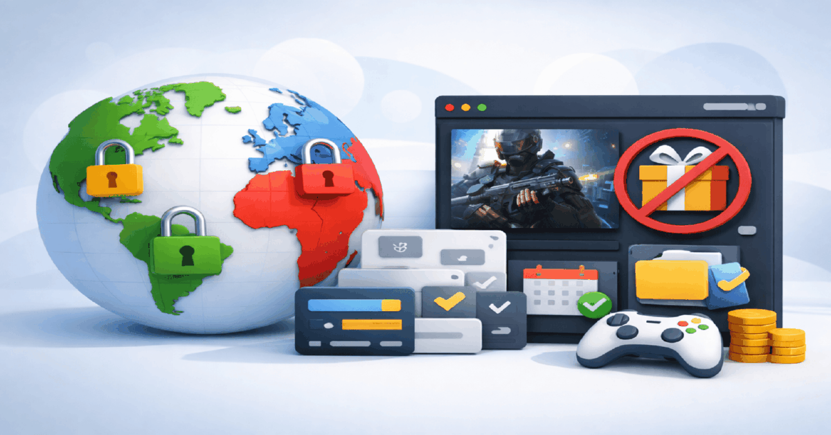 Regional restrictions in launchers: regions, currencies, catalogs, locks — how this affects purchasing and access